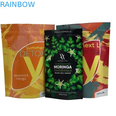 Υγρασία - στάση φερμουάρ απόδειξης επάνω στη σακούλα για τη συσκευασία καφέ τσαγιού τροφίμων