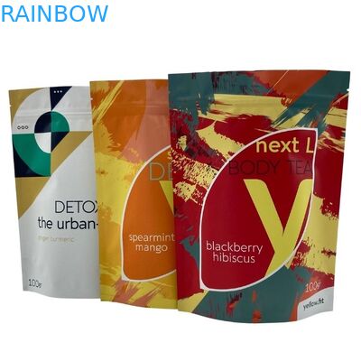 Υγρασία - στάση φερμουάρ απόδειξης επάνω στη σακούλα για τη συσκευασία καφέ τσαγιού τροφίμων