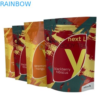 Υγρασία - στάση φερμουάρ απόδειξης επάνω στη σακούλα για τη συσκευασία καφέ τσαγιού τροφίμων