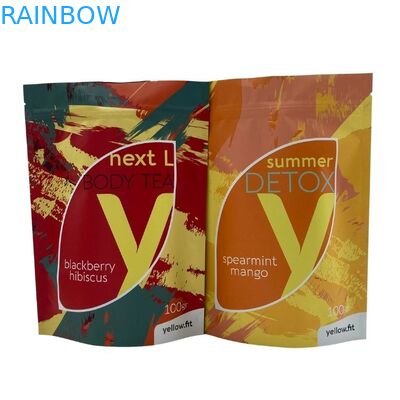 Υγρασία - στάση φερμουάρ απόδειξης επάνω στη σακούλα για τη συσκευασία καφέ τσαγιού τροφίμων