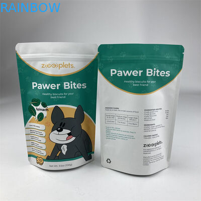 Ανακυκλωμένη προσαρμοσμένη Resealable στάση επάνω στις καφετιές τσάντες εγγράφου της Kraft τροφίμων της Pet σακουλών