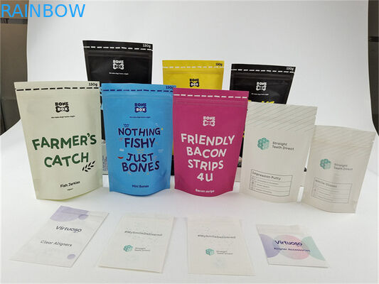 Επαναχρησιμοποιήσιμη ζωηρόχρωμη βιο της Kraft στάση τροφίμων της Pet τσαντών εγγράφου τυπωμένη συνήθεια επάνω στη σακούλα
