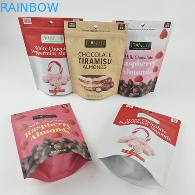 Στάση επάνω Ziplock καρυκευμάτων καπνών πρόχειρων φαγητών τσαντών αργιλίου στις συσκευάζοντας Resealable τσάντες