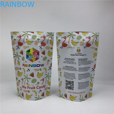 Χρωματισμένη στάση τσαντών συσκευασίας τροφίμων επάνω στις τοποθετημένες σε στρώματα τσάντες κλειδαριών φερμουάρ Mylar φύλλων αλουμινίου αργιλίου βαθμού τροφίμων