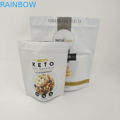 Σακούλα συσκευασίας τροφίμων 3,5 γρ. Mylar Stand Up Θήκες με παράθυρο με φερμουάρ