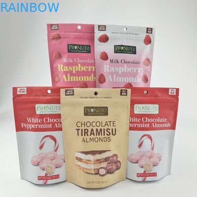 Σακούλα συσκευασίας τροφίμων 3,5 γρ. Mylar Stand Up Θήκες με παράθυρο με φερμουάρ