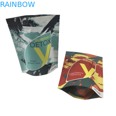 Άσπρη απόδειξη μυρωδιάς τσαντών φύλλων αλουμινίου αργιλίου Mylar τσαγιού φασολιών καφέ λογότυπων συνήθειας