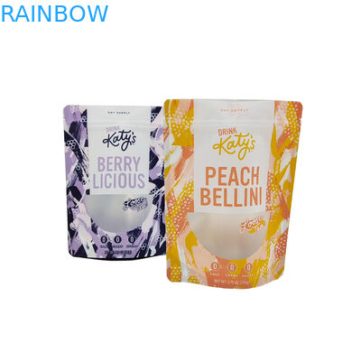 Η στάση τσιμπά επάνω το συσκευάζοντας μπισκότο καραμελών σακουλών Mylar φερμουάρ πλαστικών τσαντών τροφίμων