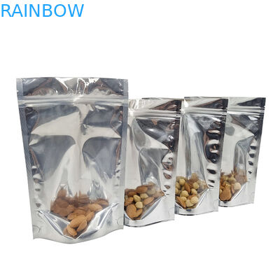 Στάση τσαντών Mylar φύλλων αλουμινίου αργιλίου επάνω στα συσκευάζοντας τρόφιμα απόδειξης μυρωδιάς σακουλών Resealable