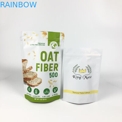 Η ετικέτα συνήθειας που συσκευάζει Oatmeal σακουλών Mylar συγκολλά το τοποθετημένο φερμουάρ Doypacks με θερμότητα σακουλών