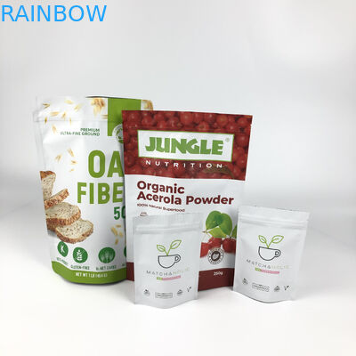 Η ετικέτα συνήθειας που συσκευάζει Oatmeal σακουλών Mylar συγκολλά το τοποθετημένο φερμουάρ Doypacks με θερμότητα σακουλών