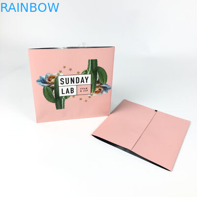 Ξηρό λουλούδι που συσκευάζει τη ρόδινη σφραγισμένη κέντρο σακούλα τρία εκτύπωσης τσαντών Mylar θερμότητας πλευρά