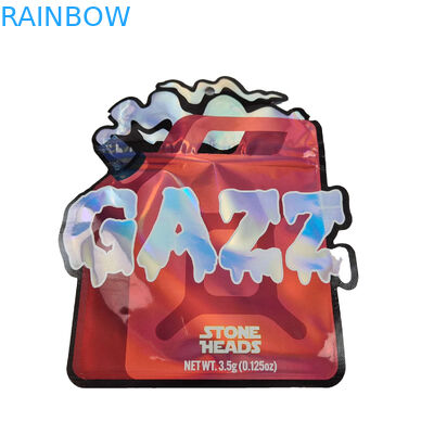 Τσάντες Mylar Custom Printed Shape Die Cut 1g 3,5g 7g 14g 28g for βρώσιμα ζαχαρωτά μπισκότων