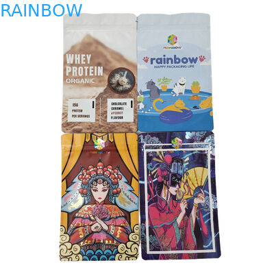 Συσκευασία κατηγορίας τροφίμων Προσαρμοσμένο ματ φύλλο αλουμινίου βρώσιμες σνακ Mylar με φερμουάρ