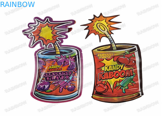 Η ειδική διαμορφωμένη μαλακή συσκευασία τροφίμων αφής 3.5g Mylar τεμάχισε τις ανώμαλες σακούλες με την απόδειξη μυρωδιάς