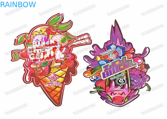 Η ειδική διαμορφωμένη μαλακή συσκευασία τροφίμων αφής 3.5g Mylar τεμάχισε τις ανώμαλες σακούλες με την απόδειξη μυρωδιάς