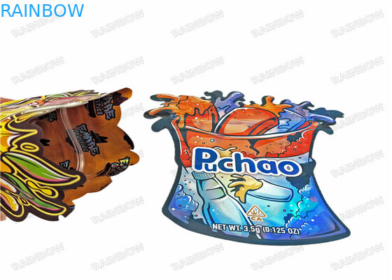 Ziplock η ειδική απόδειξη μυρωδιάς τροφίμων συνήθειας μορφής σακουλών 3.5g 7g 14g τεμάχισε την τσάντα Mylar