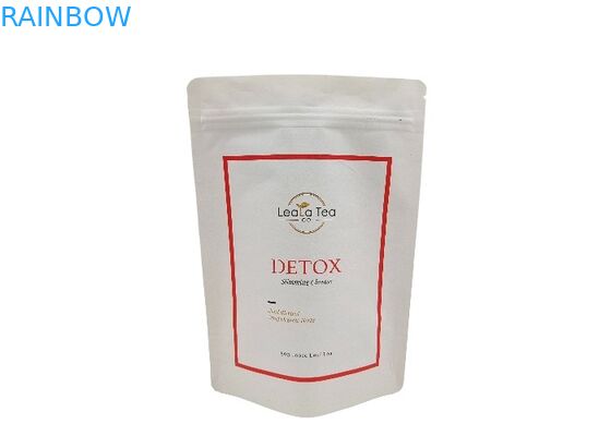 Στάση φύλλων αλουμινίου αργιλίου τσαγιού επάνω Ziplock φύλλων αλουμινίου αργιλίου απόδειξης μυρωδιάς τσαντών στη σακούλα