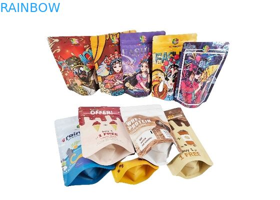 Πλαστική στάση φύλλων αλουμινίου αργιλίου επάνω Ziplock Mylar απόδειξης μυρωδιάς σακουλών στις Resealable τσάντες