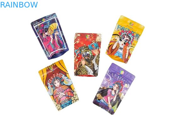 Πλαστική στάση φύλλων αλουμινίου αργιλίου επάνω Ziplock Mylar απόδειξης μυρωδιάς σακουλών στις Resealable τσάντες