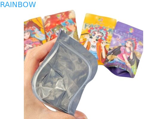 Πλαστική στάση φύλλων αλουμινίου αργιλίου επάνω Ziplock Mylar απόδειξης μυρωδιάς σακουλών στις Resealable τσάντες