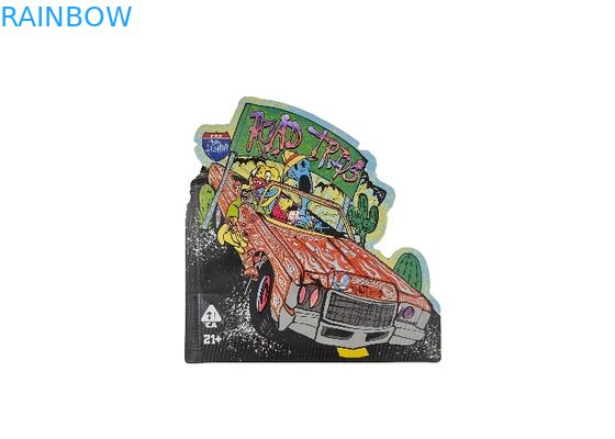 Μαλακή ειδική διαμορφωμένη ψηφιακή εκτύπωση τσαντών κλειδαριών φερμουάρ αφής πλαστική 3.5g Mylar