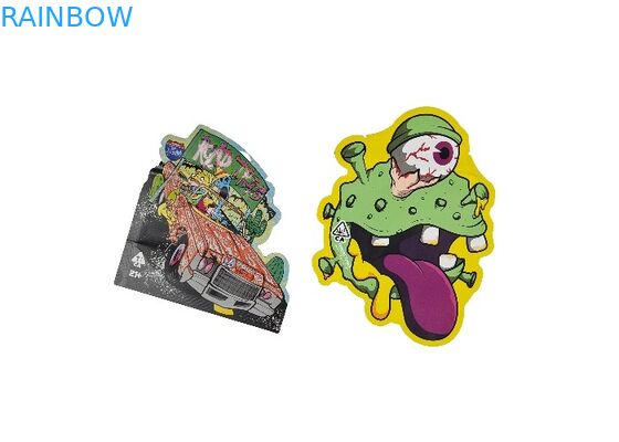 Συνήθειας λογότυπων τεμαχισμένη σακούλα τσάντα Mylar κλειδαριών φερμουάρ τυπωμένων υλών σημείων η UV μόνη συγκολλά με θερμότητα για τη συσκευασία τροφίμων