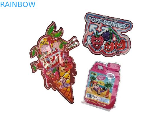 Οι πλαστικές ακίνδυνες για τα παιδιά Ziplock Mylar ολογραμμάτων 3.5g τσάντες τεμαχίζουν ανώμαλο ειδικό που διαμορφώνεται