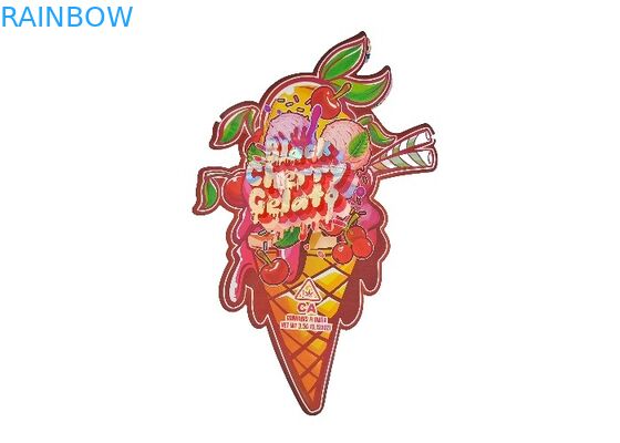 Οι πλαστικές ακίνδυνες για τα παιδιά Ziplock Mylar ολογραμμάτων 3.5g τσάντες τεμαχίζουν ανώμαλο ειδικό που διαμορφώνεται