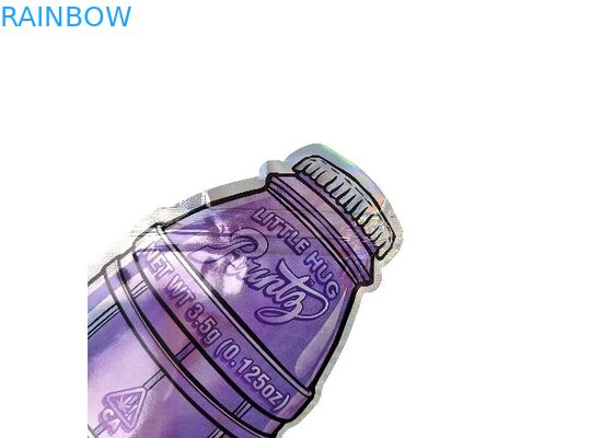 Η συνήθεια τύπωσε Ziplock απόδειξης μυρωδιάς 3.5g 0.125oz την ειδική τεμαχισμένη ανώμαλη μορφή τσαντών Mylar
