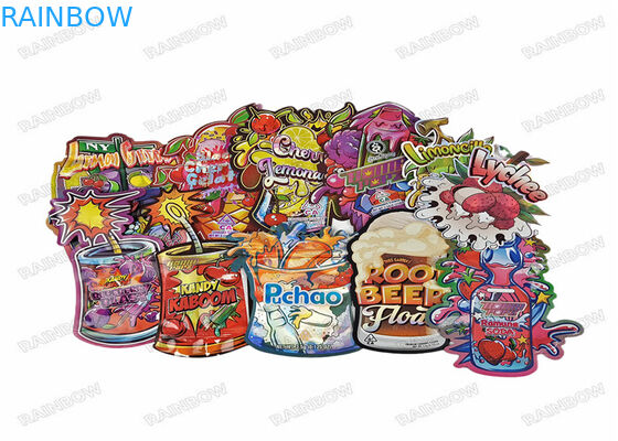 3.5g Τρώσιμη ψηφιακή εκτύπωση Τροφίμων συσκευασία Stand Up Bag Ziplock Οσφρητικά πλαστικά σάκοι