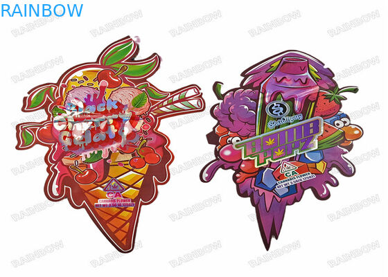 3.5g Τρώσιμη ψηφιακή εκτύπωση Τροφίμων συσκευασία Stand Up Bag Ziplock Οσφρητικά πλαστικά σάκοι