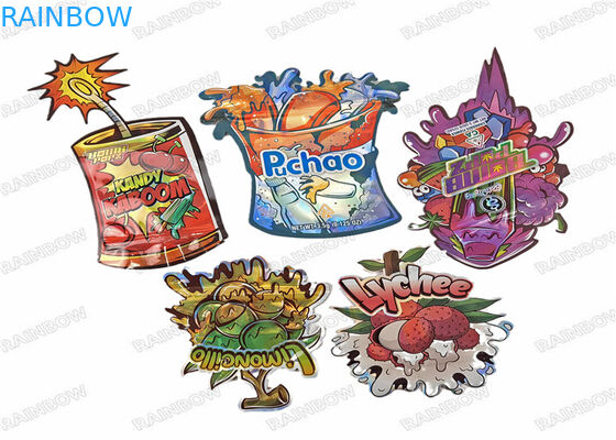 3.5g Τρώσιμη ψηφιακή εκτύπωση Τροφίμων συσκευασία Stand Up Bag Ziplock Οσφρητικά πλαστικά σάκοι