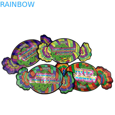 Τύπωση προσαρμοσμένου λογότυπου 1/8 Oz Ανθεκτικές στα παιδιά σακούλες Mylar 3,5g Τρώσιμα ξανακλειδωτά μπισκότα τσουχλιασμένα σακούλα Mylar