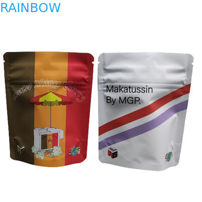 Ψηφιακή τσάντα εκτύπωσης 3.5G 1LB Soft Touch Holographic Pouch High Barrier Smell Proof Child Proof Zipper Stand Up Τσάντες