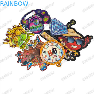 3.5g Custom Die Cut Bags Μυαλοποιημένες τσάντες με φερμουάρ