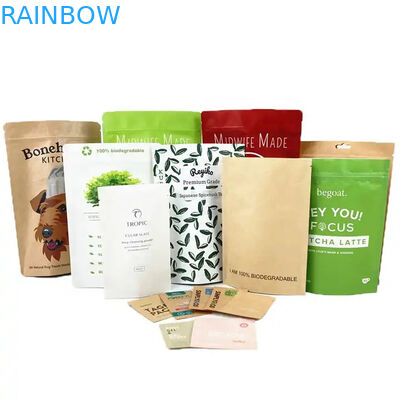 Προσαρμοσμένες θερμικά σφραγιστές τσάντες χαρτιού Kraft για τα τρόφιμα