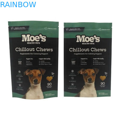 Σάκος με φερμουάρ με CMYK χρώματα για μακροχρόνια αποθήκευση τροφίμων για κατοικίδια