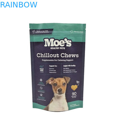 Σάκος με φερμουάρ με CMYK χρώματα για μακροχρόνια αποθήκευση τροφίμων για κατοικίδια