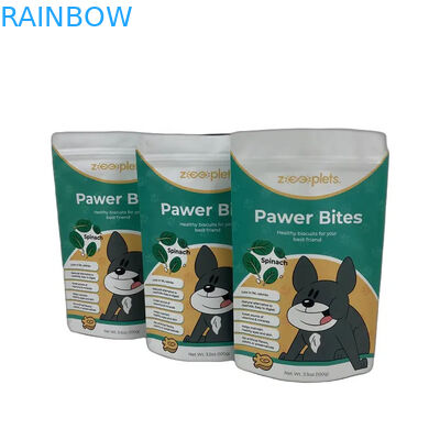 Σάκος με φερμουάρ με CMYK χρώματα για μακροχρόνια αποθήκευση τροφίμων για κατοικίδια