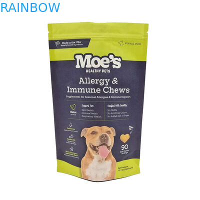 Επαναχρησιμοποιήσιμη τσάντα τροφίμων για κατοικίδια ζώα για αναπαυτική συσκευασία με κλειδαριά φερμουάρ