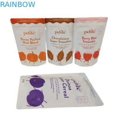 Βιοαποικοδομήσιμες όρθιες τσάντες με Ziplock Custom Logo Printed Doypack Για καφέ, τσάι συσκευασία σακούλες τροφίμων