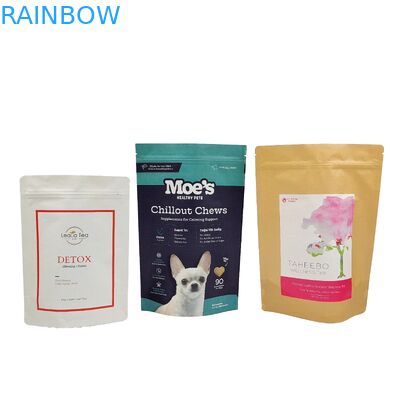 Προσαρμοσμένες Ζιπλοκ Ματ Βιοδιασπώμενες σακούλες Φόλιο αλουμινίου Επανακλείσιμο Τροφικό Καφέ Φασόλια Τσάι καρύδια Snack Doypack