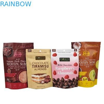 Υψηλής ποιότητας θερμική σφραγίδα σνακ τσάντα Custom αλουμινίου φύλλο φερμουάρ φερμουάρ Stand Up πλαστική συσκευασία φερμουάρ τσάντα