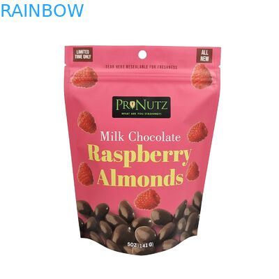 Ζιπ-λοκ με σακούλες με καθαρό παράθυρο για καζού φιστίκια επανακλείσιμο πλαστικό φερμουάρ stand up φερμουάρ