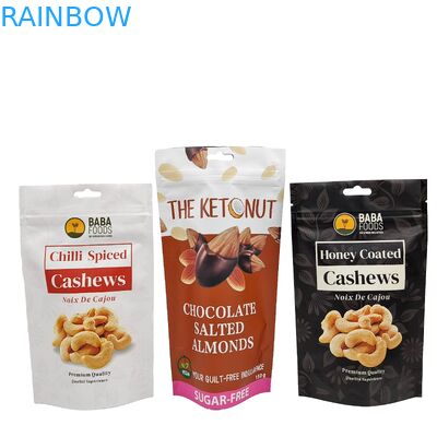 Ζιπ-λοκ με σακούλες με καθαρό παράθυρο για καζού φιστίκια επανακλείσιμο πλαστικό φερμουάρ stand up φερμουάρ