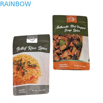 Πλαστική συσκευασία τροφίμων από χαρτί αλουμινίου Προσαρμοσμένη επανακλειδωτή συσκευασία σνακ Stand up pouch με φερμουάρ