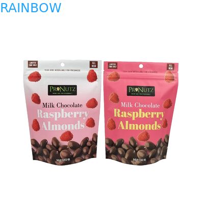 Πλαστική συσκευασία τροφίμων από χαρτί αλουμινίου Προσαρμοσμένη επανακλειδωτή συσκευασία σνακ Stand up pouch με φερμουάρ