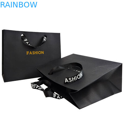 Προσαρμοσμένο εμπορικό σήμα Λούξυ Μαύρο Χαρτί Συσκευή Εμφώνων Εφοδιασμός Δώρο Αγοράς Τσάντα Χαρτί Συσκευή