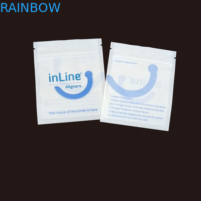 Ματ Μαύρο Μικρές επαναχρησιμοποιήσιμες σακούλες συσκευασίας Ziplock για καθαρά αόρατα ευθυγραμμιστικά σακούλα Ορθοδοντική απομακρυντική σακούλα συσκευασίας